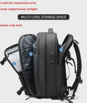 Ruime 17 Inch Laptop Backpack met Vacuümcompressie & Uitbreidbaar Ontwerp - Zaken, School & Outdoor