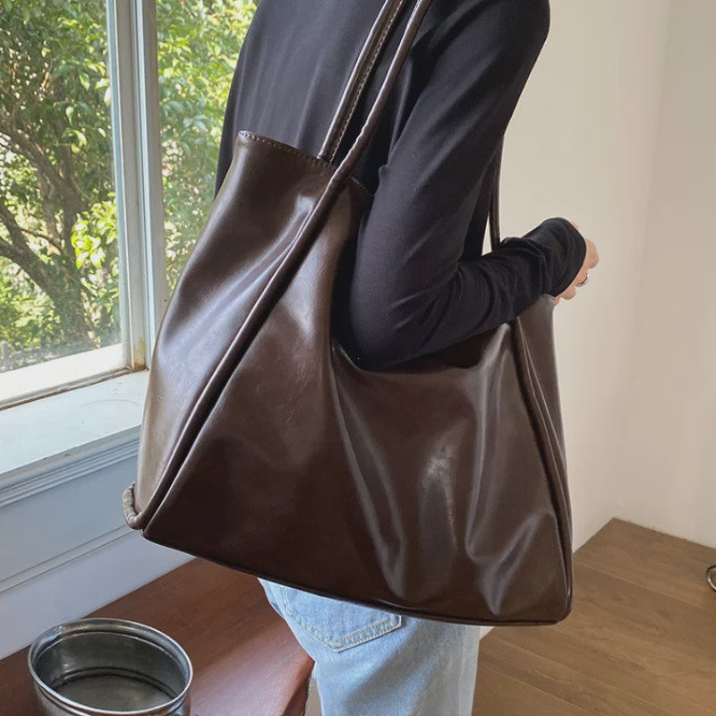 Dames Tote Bag met Textuur - Ruim, Niche Design, Schoudertas voor Dagelijks Gebruik