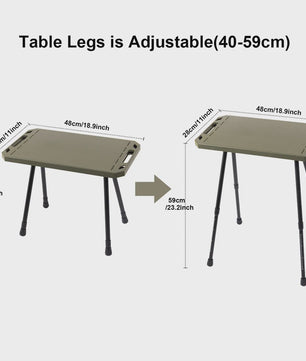 Opvouwbare Campingtafel - Lichtgewicht & In Hoogte Verstelbaar met Ophangmogelijkheden & Draagtas