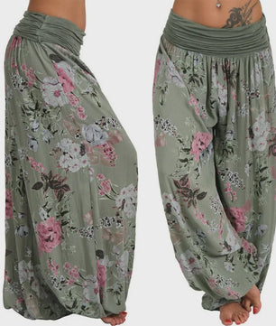 Dames Harembroek met Digitale Print - Wijdvallend & Comfortabel Plus Size Model