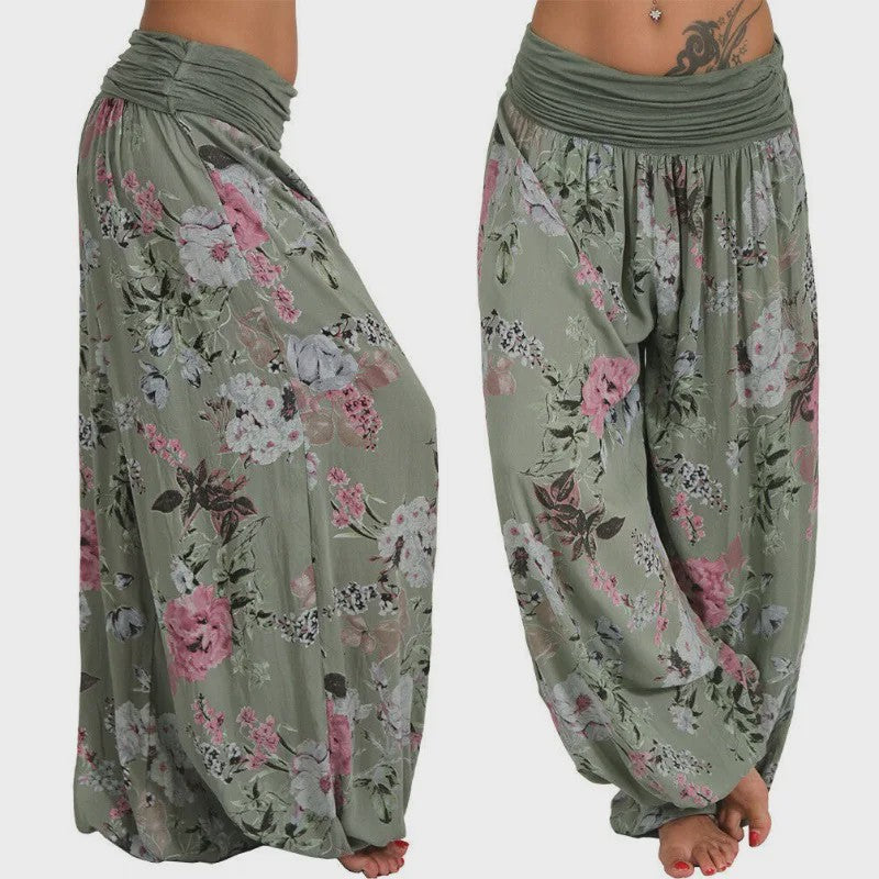 Dames Harembroek met Digitale Print - Wijdvallend & Comfortabel Plus Size Model