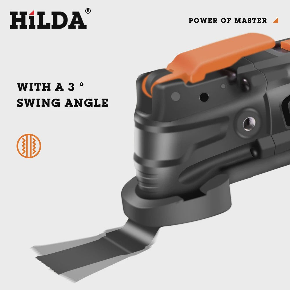 HILDA Snoerloze Multitool met 6 Variabele Snelheden - Krachtig Elektrisch Gereedschap voor Zagen, Trimmen en Schuren