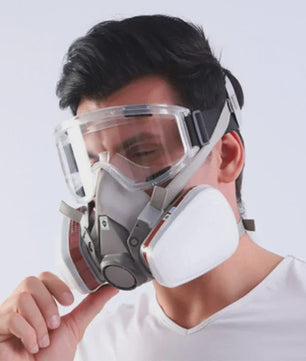 Industrieel Halfgelaatsmasker met Goggles en Filters voor Verf, Chemische Dampen en Stof