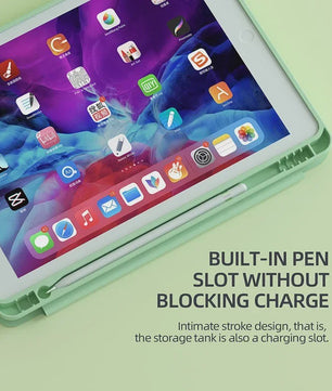 Hoes met Pennensleuf & Stand voor iPad 5 t/m 11e Gen, Air, Pro, Mini - Beschermhoes