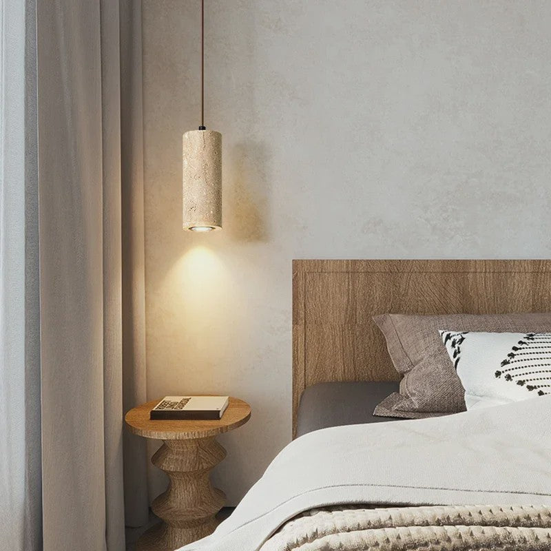 Retro Travertin Hanglamp - Sfeervolle Verlichting voor Slaapkamer, Woonkamer & Bar