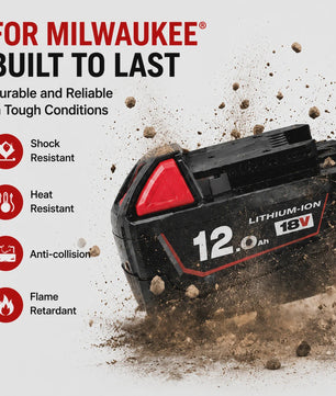 18V Lithium-Ion Accu voor Milwaukee M18 - Hoge Capaciteit 12.0Ah