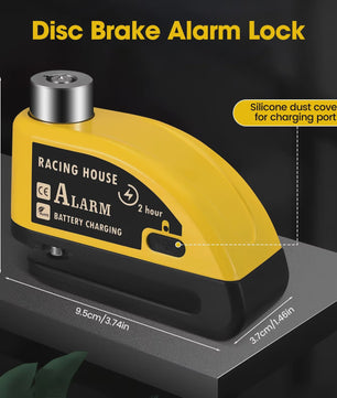 Motorfiets Schijfrem Alarm Slot - Waterdicht & 110dB Anti-diefstal Beveiliging