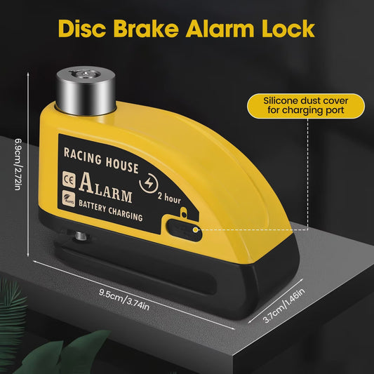 Motorfiets Schijfrem Alarm Slot - Waterdicht & 110dB Anti-diefstal Beveiliging