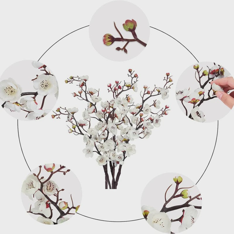 Kunstbloemen: Lentebloesem, Perzik Takken & Eucalyptus voor Decoratie