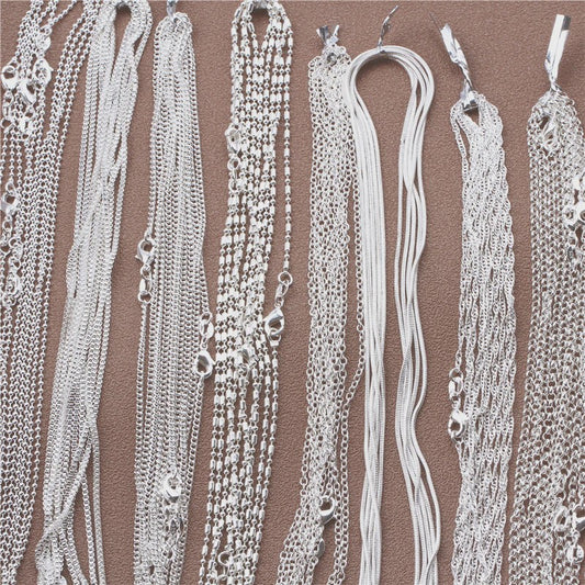 925 Sterling Zilveren Kettingen: Rolo, Figaro & Meer (16-30 Inch)