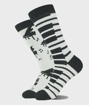 Grappige Heren Sokken met Dierenprint - Katoen, Mid-Length, Asymmetrisch Design