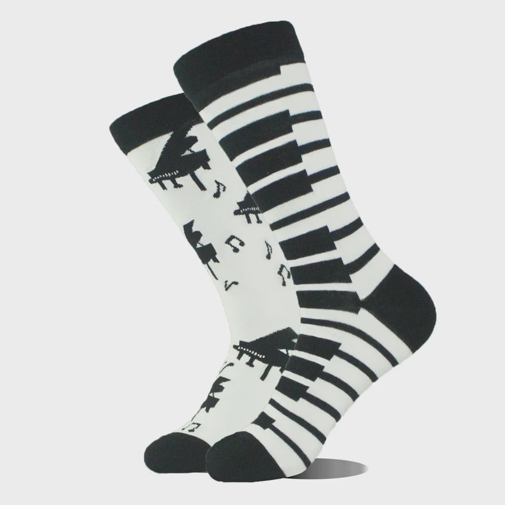 Grappige Heren Sokken met Dierenprint - Katoen, Mid-Length, Asymmetrisch Design