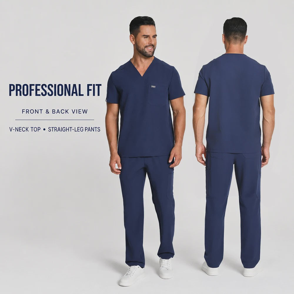 Medische Scrubs Heren: Anti-bacterieel & Kreukvrij Werkuniform voor Zorgprofessionals
