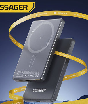 Essager Magnetische Powerbank 5000mAh 20W - Draadloos Snel Opladen voor iPhone (Magsafe)