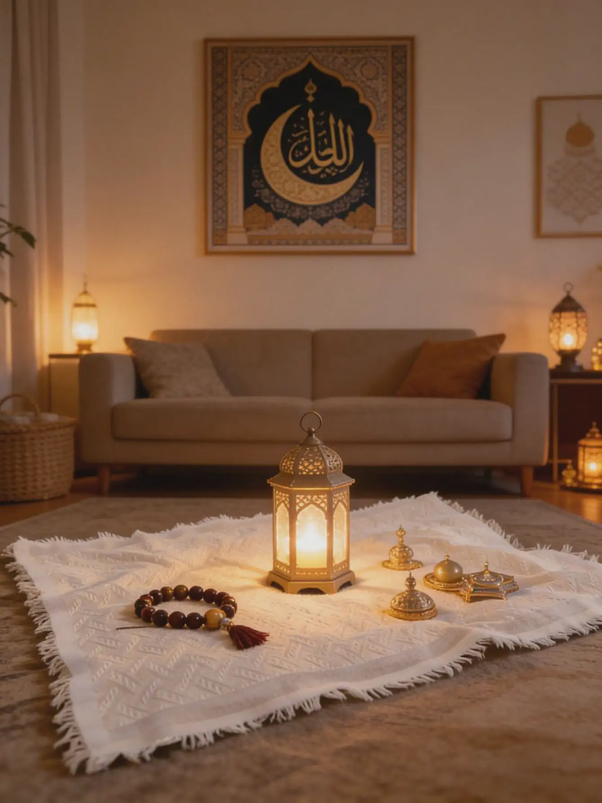 Boho Gebedskleed & Picknickkleed - Katoen Blend met Franje, Ideaal voor Yoga, Meditatie en Ramadan