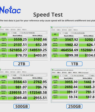 Netac NV3000 NVMe M.2 SSD - 3500MB/s PCIe 3.0 - 250GB, 500GB, 1TB, 2TB - Voor Laptop & Desktop