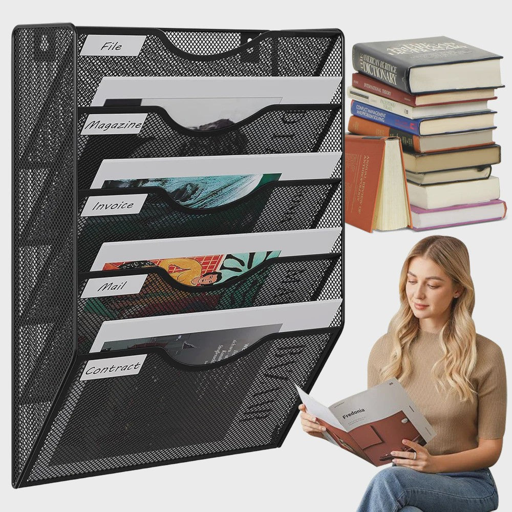 Wandrek Metaal Gaas 5 Vakken - Documenten, Tijdschriften & Brieven Organizer
