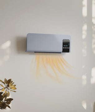 Elektrische Wandverwarming 1000W/2000W met LED Display en Afstandsbediening - Grijs