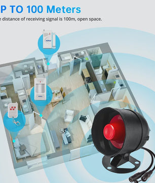 KERUI WIFI Alarmsysteem met Sirene: Slimme Beveiliging voor Thuis, Compatibel met Tuya & Alexa