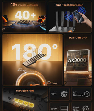 Tenda AX12 Pro AX3000 WiFi 6 Router: Supersnel Internet met Mesh, Gigabit & NFC