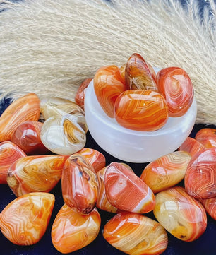 Natuurlijke Sardonyx Agate Palmsteen - Gepolijste Helende Kristal voor Hand & Energie