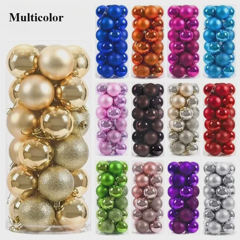 Set van 24 Kerstballen (3/4/6 cm) - Versier je Kerstboom en Feest met Stijl