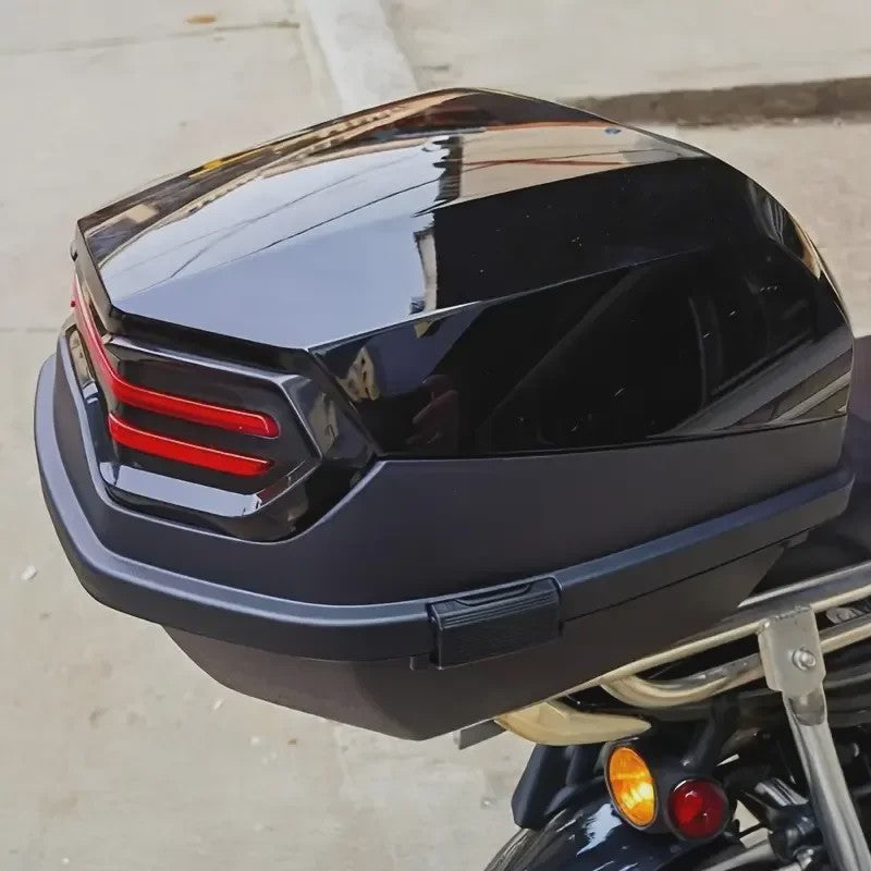 35L Motor Topkoffer - Robuuste ABS Motorbagage met Sluiting & Helmopslag