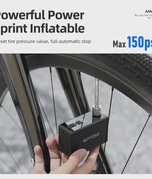 CYCLAMI AM6 Pro Mini Elektrische Fietspomp - Draagbaar, Digitaal, 150PSI