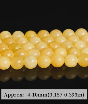 Natuurstenen Gele Jade Kralen Rond - 4-10mm voor Sieraden Maken