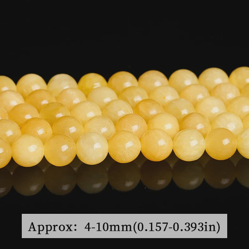 Natuurstenen Gele Jade Kralen Rond - 4-10mm voor Sieraden Maken