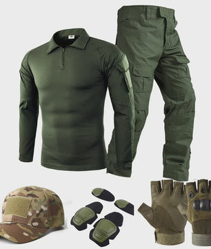 Tactisch Uniform Set: Camouflage Shirt & Broek voor Outdoor, Jacht & Airsoft