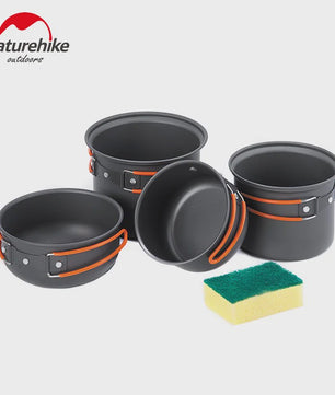 Naturehike 4-delige Camping Kookset Aluminium Outdoor Tafelgerei Set