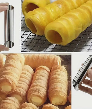 Set van 5 RVS Gebak Hoorns - Voor Croissants, Gebak & Dessert