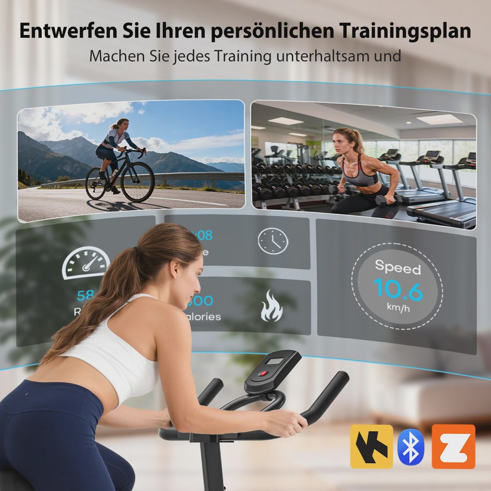 Wenoker Hometrainer Fiets met App & LCD Display - Stil, Magnetische Weerstand, Tablet Houder, Comfortabel Zadel - Max 160kg