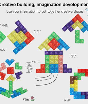 3D Transparant Tetris Puzzel - Logisch Denkspel voor Kinderen en Volwassenen