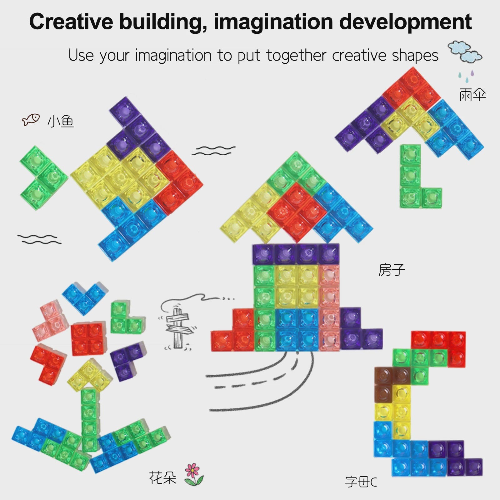 3D Transparant Tetris Puzzel - Logisch Denkspel voor Kinderen en Volwassenen
