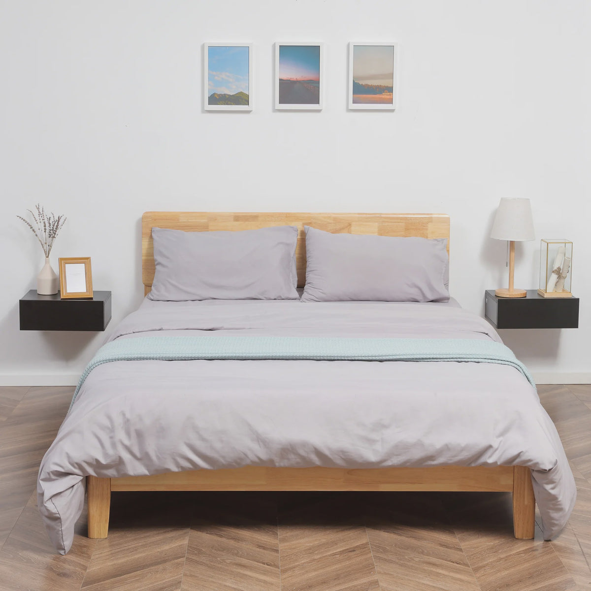 Homcom Set of 2 Floating Nightstands with Modern Drawer 40X30X15 cm