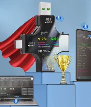 USB Tester Type-C PD Digitale Voltmeter Amperemeter - Meet Capaciteit & Stroom