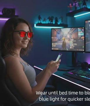 Blauw Licht Blokkerende Bril met Rode Lenzen - Anti Oogvermoeidheid & Beter Slapen voor Computer & Gaming
