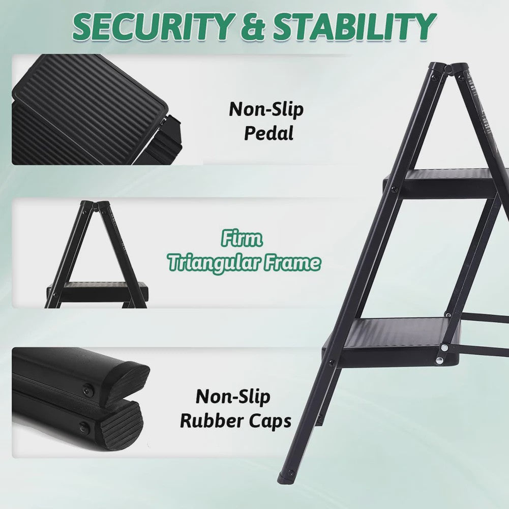 Robuuste Opvouwbare Keukenladder - 150 kg Draagvermogen, Antislip, Compact & Veilig