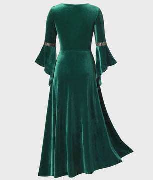 Middeleeuwse Gothic Jurk met Bandage Detail - Perfect voor Halloween Cosplay en Feesten