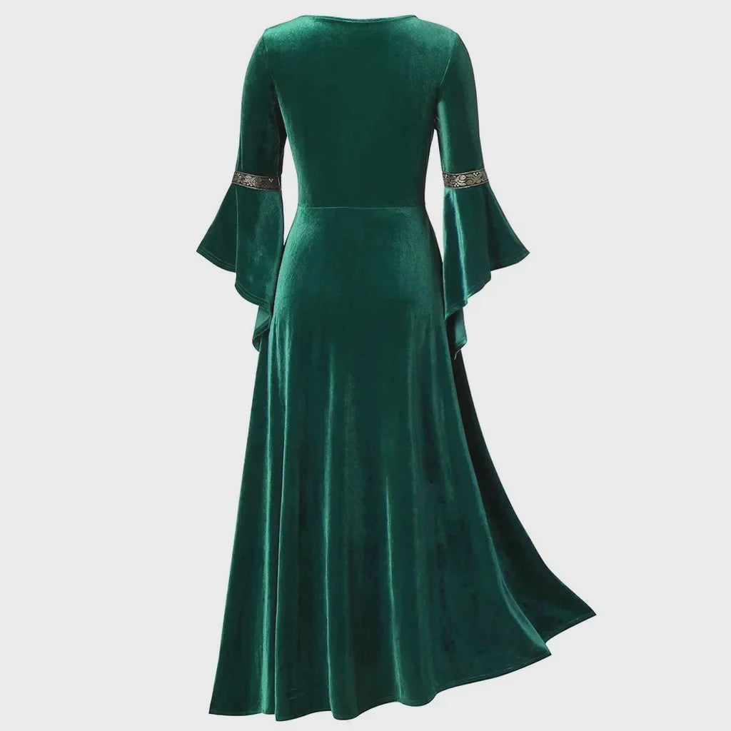 Middeleeuwse Gothic Jurk met Bandage Detail - Perfect voor Halloween Cosplay en Feesten