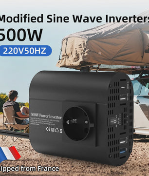 Universele Omvormer 12V naar 220V: 400W, 500W, 1500W voor Auto, Camper & Thuis