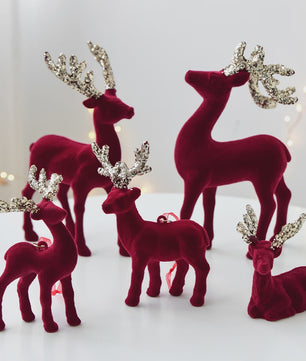 Kerstdecoratie: Pluche Herten Ornament voor Kerstboom of Bureau