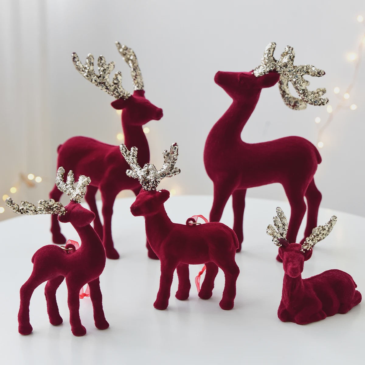 Kerstdecoratie: Pluche Herten Ornament voor Kerstboom of Bureau
