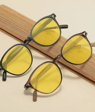 SEAMERGO Retro Unisex Nachtzicht Bril - UV Bescherming, Anti Blauw Licht & Straling