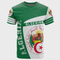 Heren T-shirt met Algerijnse Vlag 3D Graphic - Perfect voor Voetbalfans en Sportieve Gelegenheden