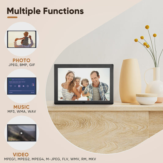 32GB Smart Digital Photo Frame 8'' Digital Photo Frame With Remote Control With 1280x800 IPS HD Touch Screen Wall Mountable