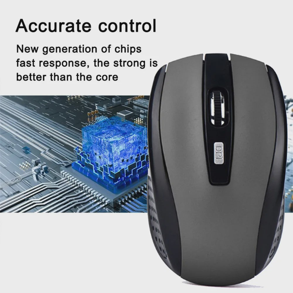 Draadloze Muis 2.4Ghz - Slim, Stil & Ergonomisch met Instelbare DPI voor PC/Laptop