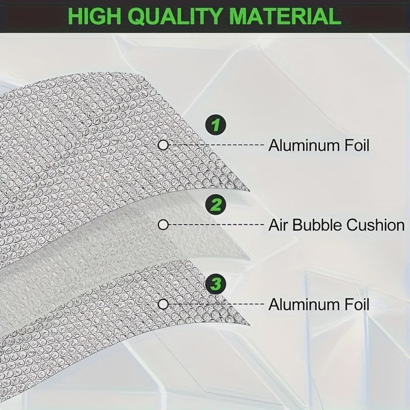 Isolatiemateriaal Rol: 3.5mm Aluminium Folie Dubbelzijdig Reflecterend (50x300cm) - Ideaal voor Ramen, Garagedeuren, Dak & meer